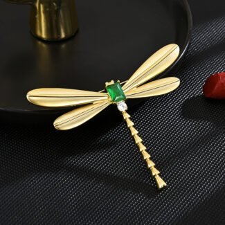 Gold Dragonfly Brooch