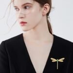 Gold Dragonfly Brooch
